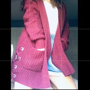 hoodie sweater/ cardigan